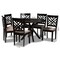 Baxton Studio Norah Sand Upholstered and Dark Brown Finished Wood 7-Piece Dining Set 172-10525-10894 - alternate 4